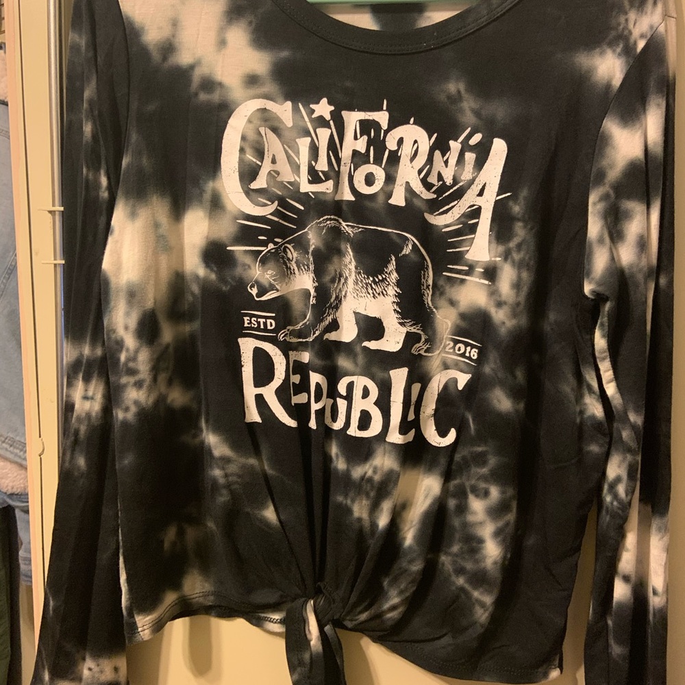 Long sleeve tie dye tee